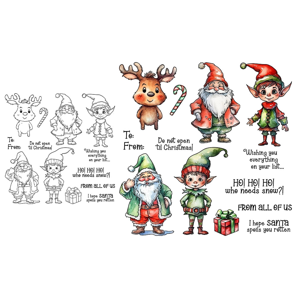 Cute Santa Elf Clear Stamps