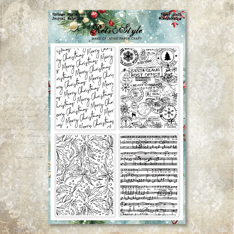 Christmas Theme DIY Decorative Journal Clear Stamps