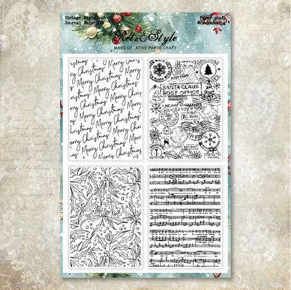 Christmas Theme DIY Decorative Journal Clear Stamps