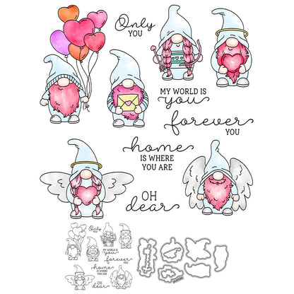 Valentine's Day Gnome Dies & Stamps Set