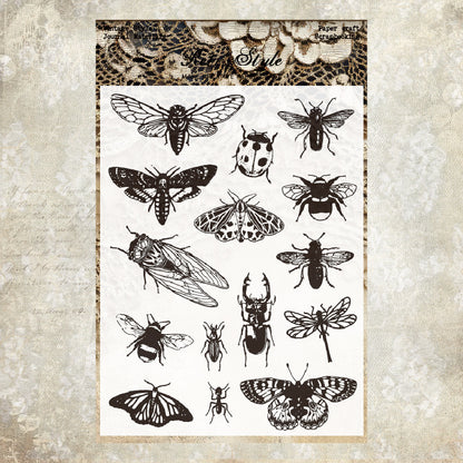 Retro Background DIY Scrapbook Clear Stamps