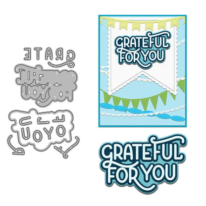 "Grateful For You" Words Metal Cutting Dies