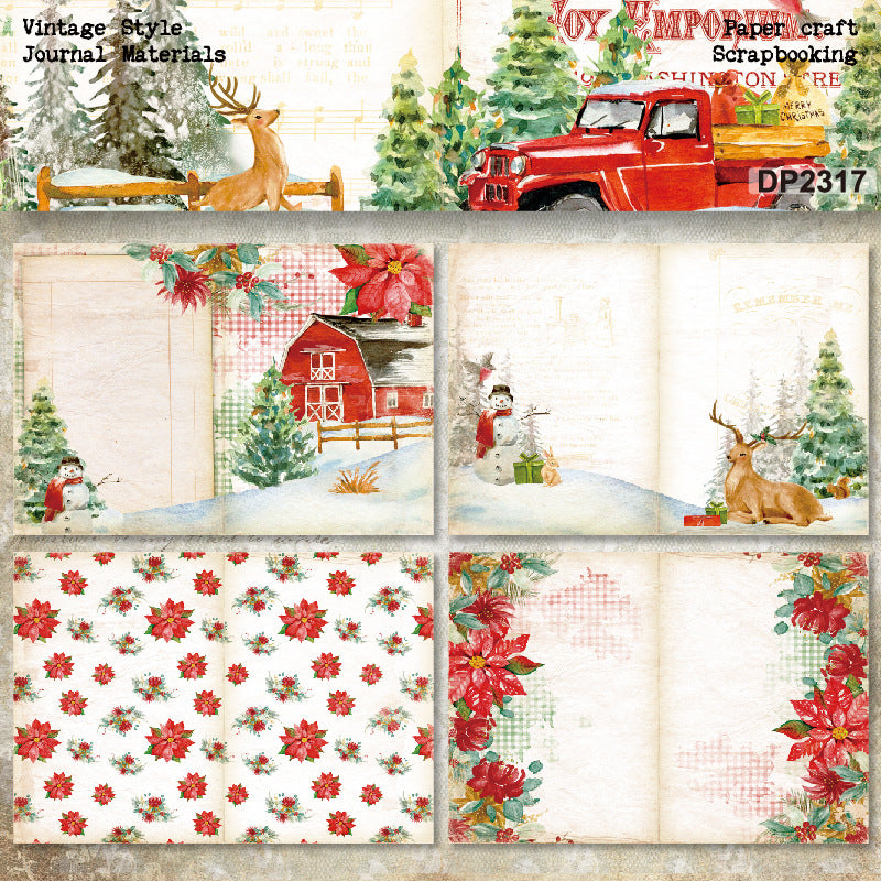 A5 Christmas Story Journal Scrapbook Paper