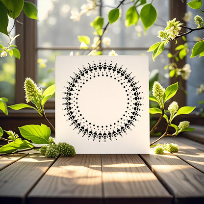 Heart and Sunshine Pattern DIY Painting Hollow Stencil