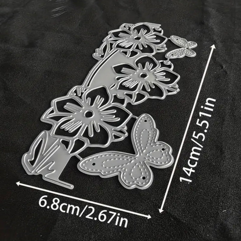 Flower and Butterfly Border Metal Cutting Dies