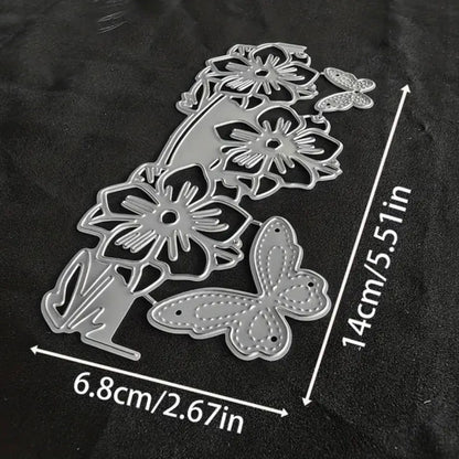 Flower and Butterfly Border Metal Cutting Dies