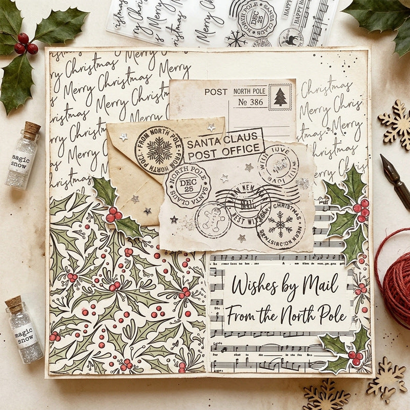 Christmas Theme DIY Decorative Journal Clear Stamps