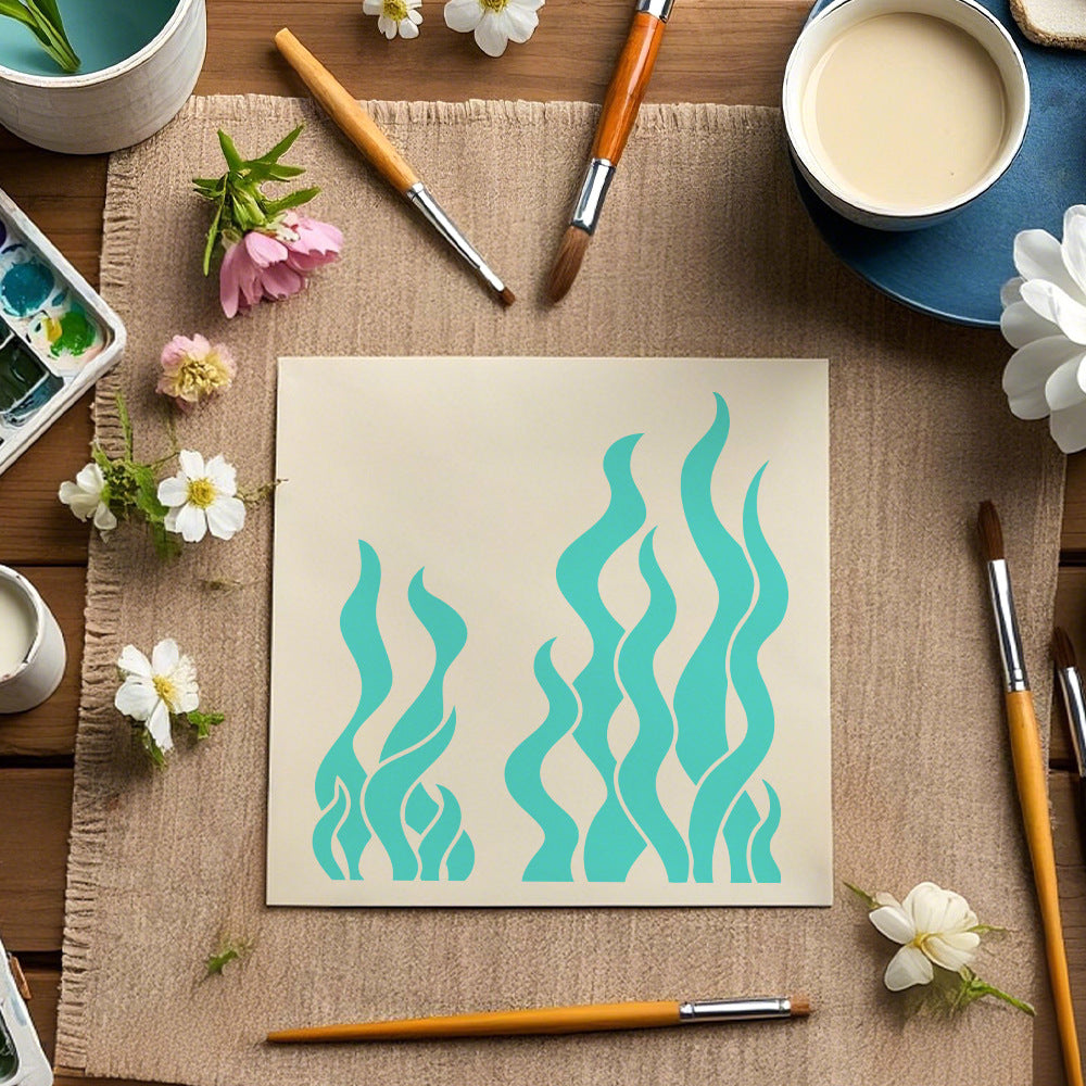 Seaweed Pattern DIY Painting Hollow Stencil