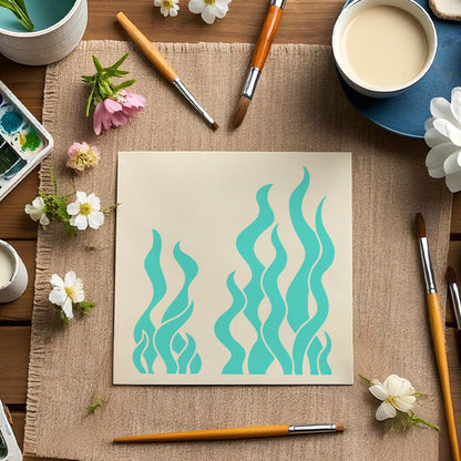 Seaweed Pattern DIY Painting Hollow Stencil