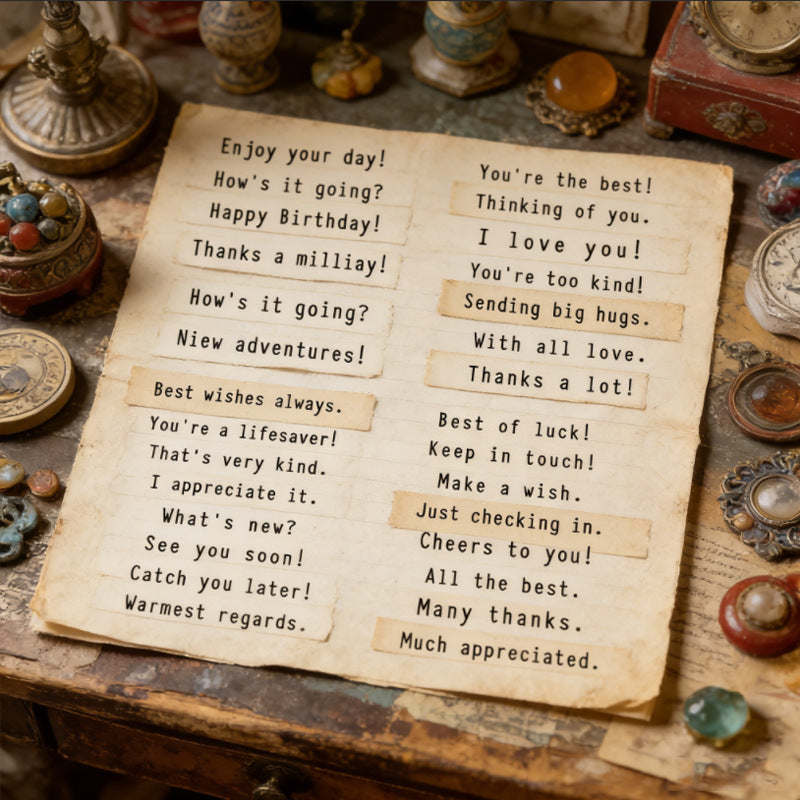 Words and Sentences DIY Scrapbook Clear Stamps