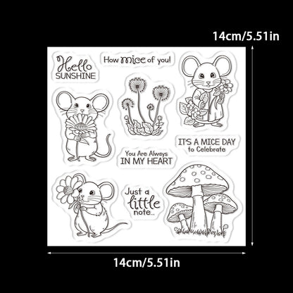Mouse Mushroom Dies & Stamps Set