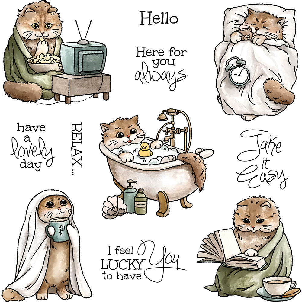 The Kittens Resting Dies & Stamps Set