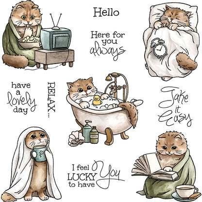 The Kittens Resting Dies & Stamps Set