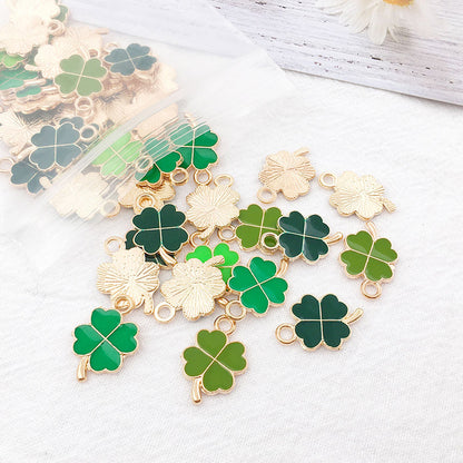 20 Pcs Four-Leaf Clover DIY Jewelry Pendants