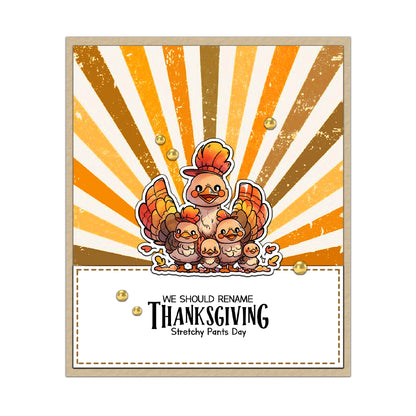 Thanksgiving Cute Turkey Dies & Stamps Set