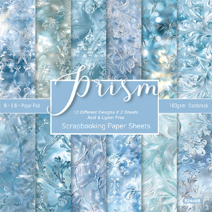 24PCS 6" Prism Scrapbook Paper & Cardstock