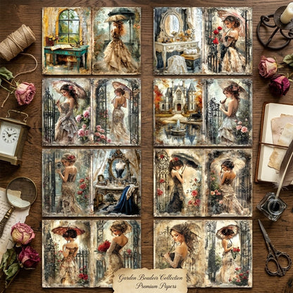 A5 Retro Beauty Journal Scrapbook Paper
