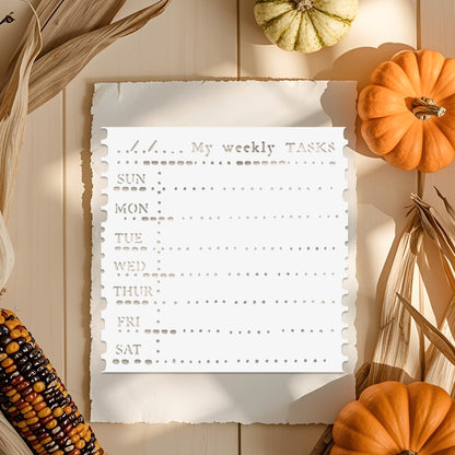 Week DIY Painting Hollow Stencil