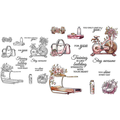 Fitness Equipment Clear Stamps