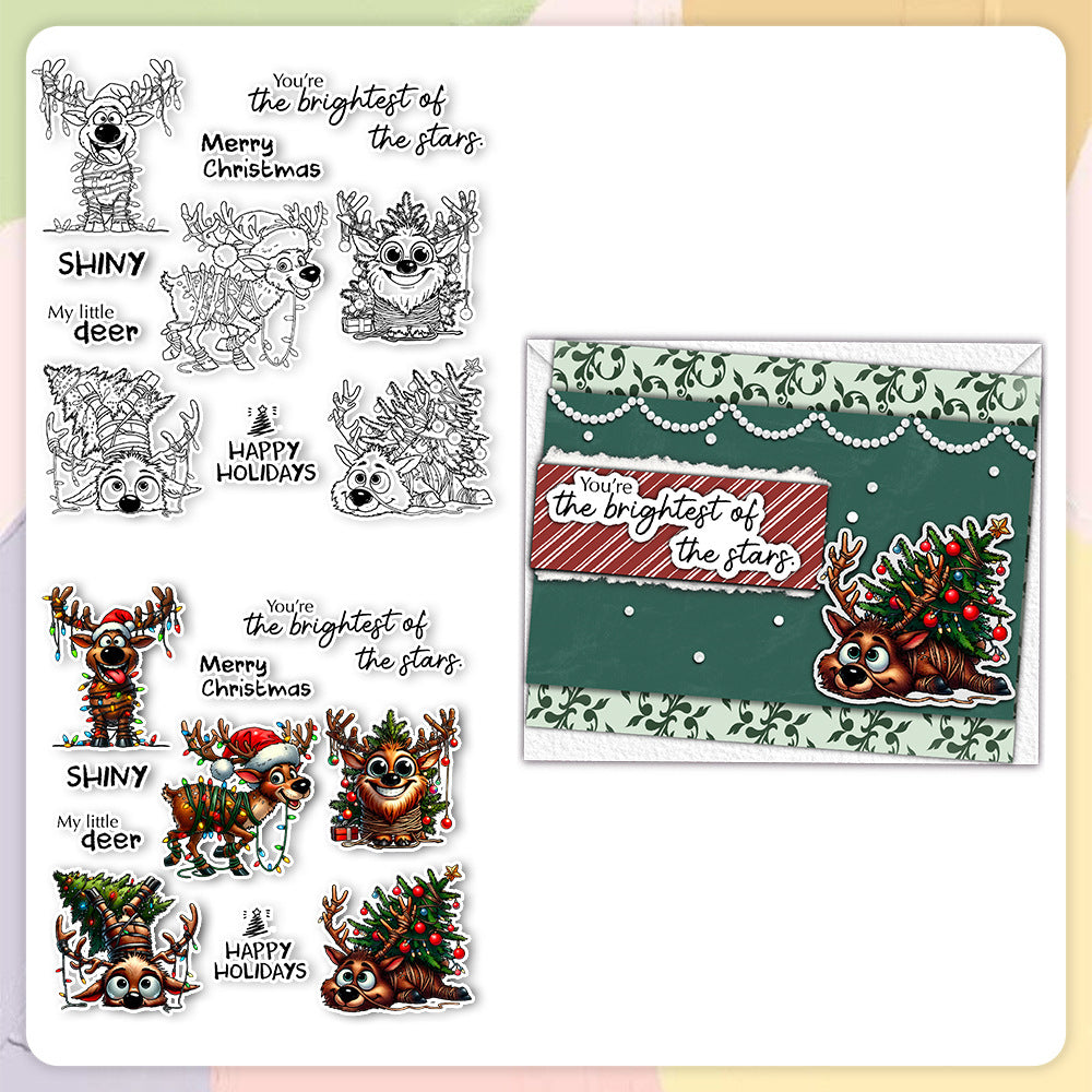 Christmas Elk Clear Stamps