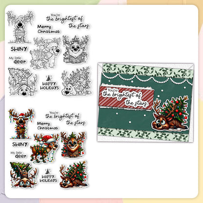 Christmas Elk Clear Stamps