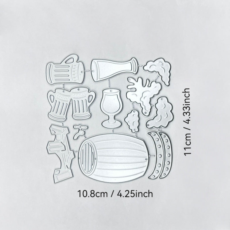 Beer Barrels and Glasses Metal Cutting Dies
