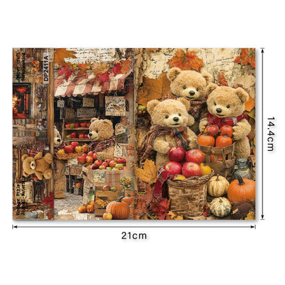 A5 Cute Bear Journal Scrapbook Paper
