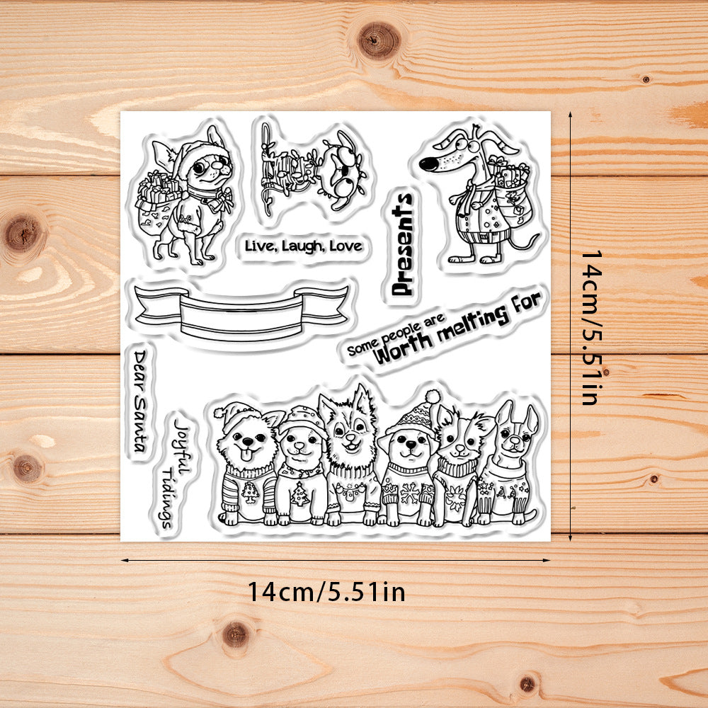 Christmas Cute Puppy Clear Stamps