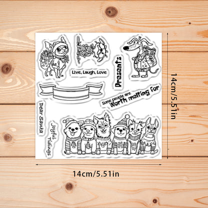 Christmas Cute Puppy Clear Stamps