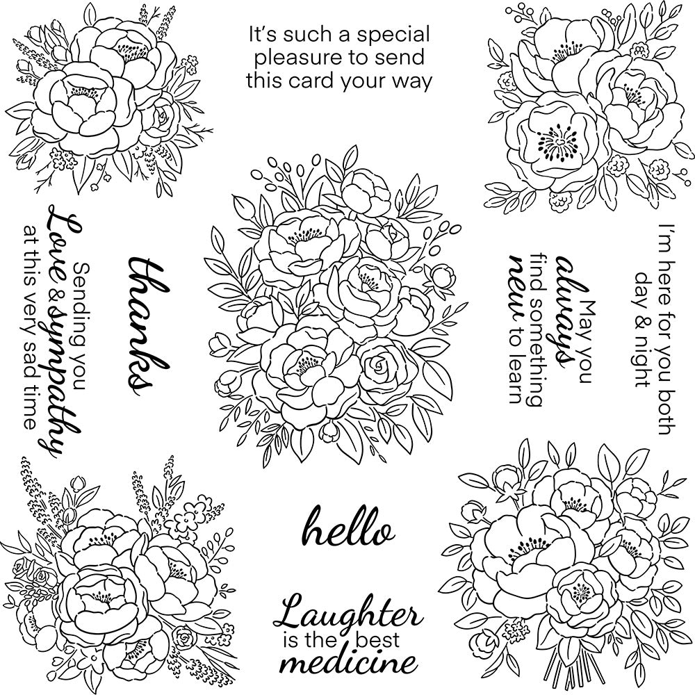 Beautiful Flowers Clear Stamps