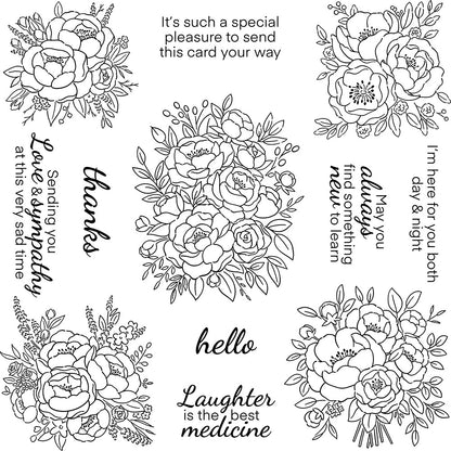 Beautiful Flowers Clear Stamps