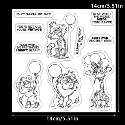 Balloon Animal Birthday Dies & Stamps Set
