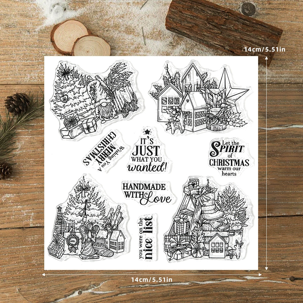 Christmas Theme Dies & Stamps Set