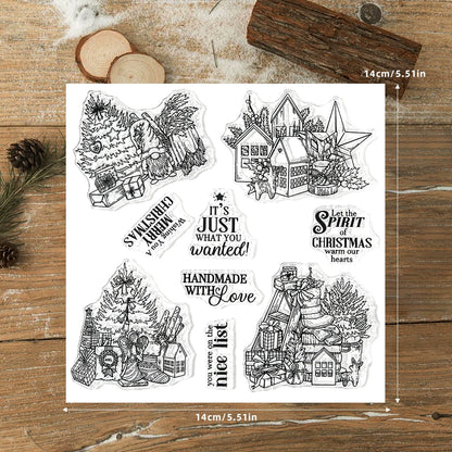 Christmas Theme Dies & Stamps Set