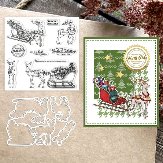 Christmas Reindeer Dies & Stamps Set