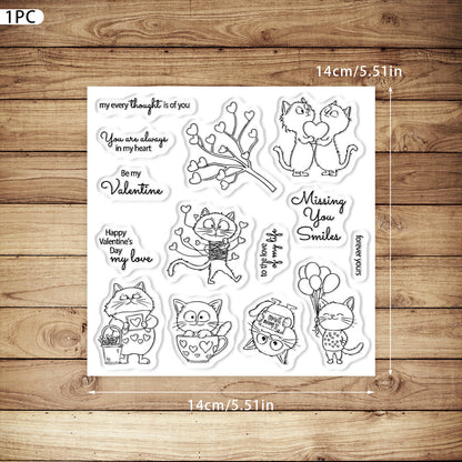 Valentine's Day Cat Dies & Stamps Set