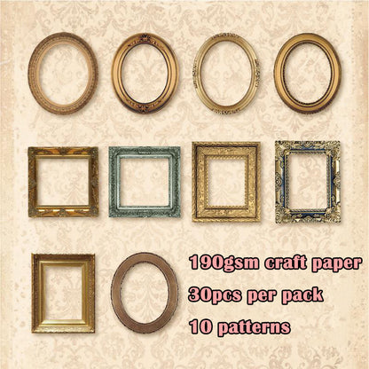 Vintage Hollow Frame DIY Scrapbook Paper