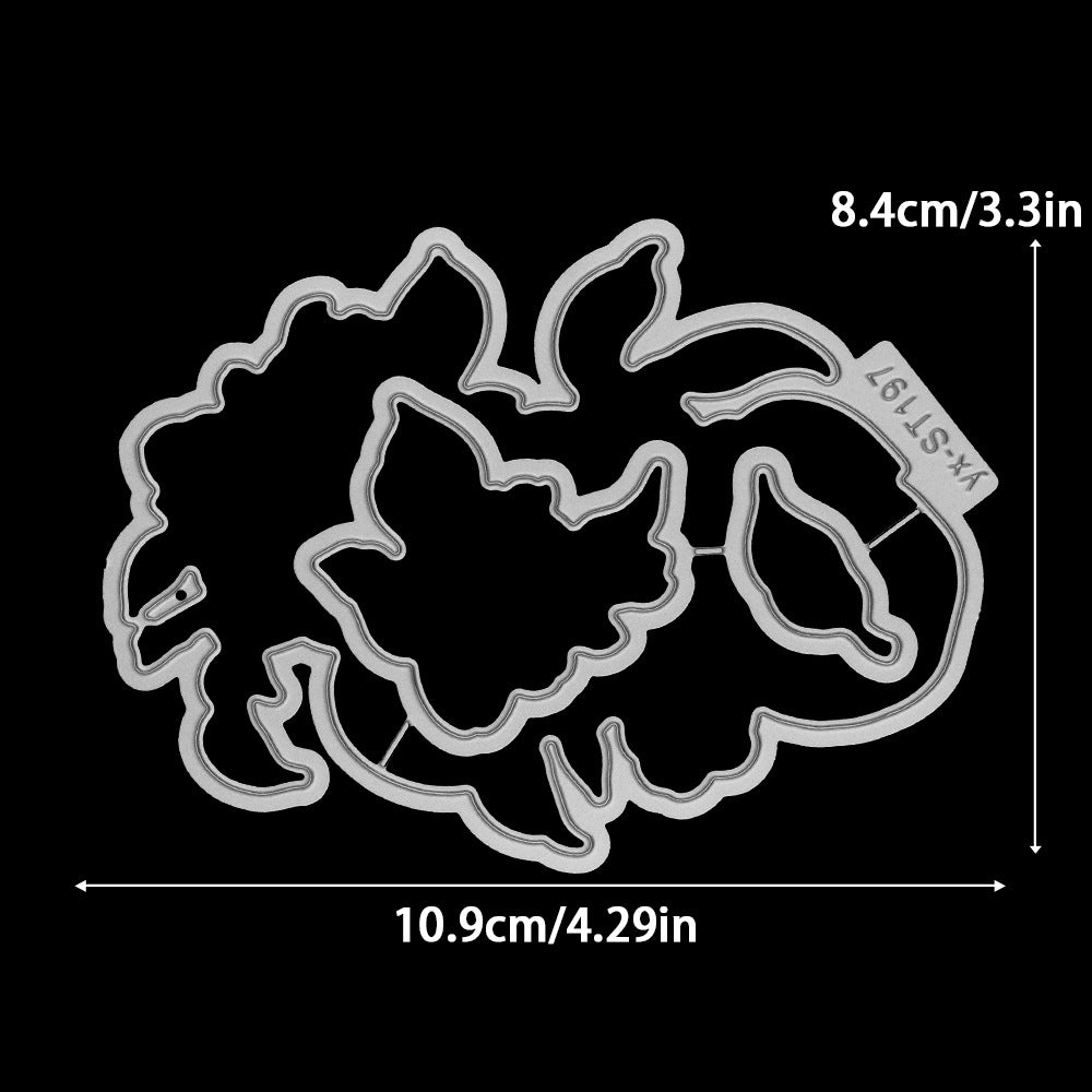 Apples and Flowers Dies & Stamps Set