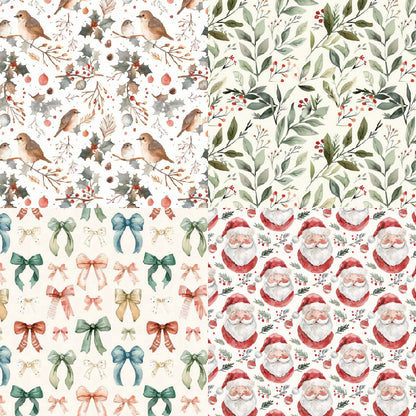 24PCS 6" Christmas Scrapbook Paper & Cardstock