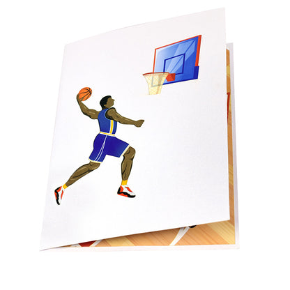 3D Creative Basketball Pop-Up Greeting Card