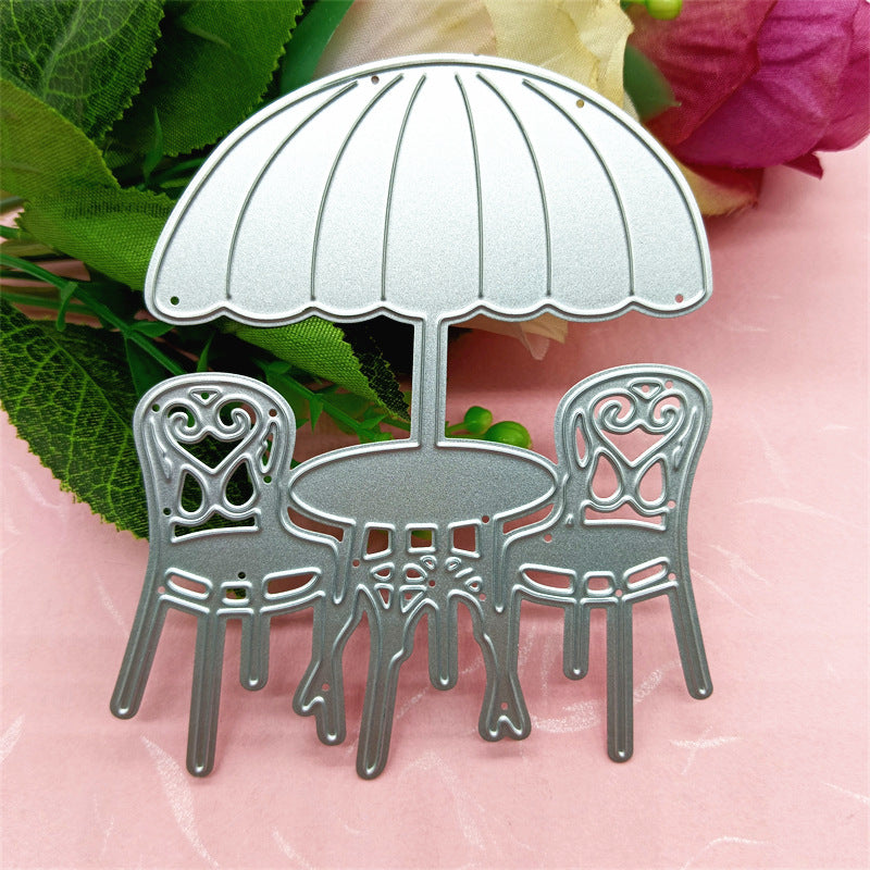 Table Chair Sun Umbrella Cutting Dies