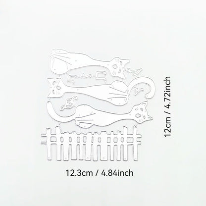 Three Singing Cats Metal Cutting Dies