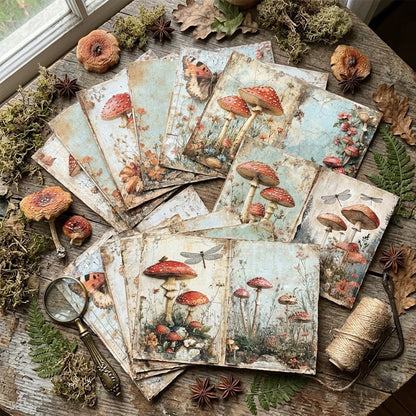 A5 Mushroom Forest Journal Scrapbook Paper