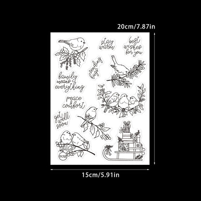 Christmas Birds Dies & Stamps Set