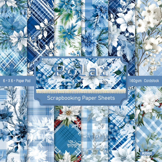 24PCS 6" Polar Scrapbook Paper & Cardstock