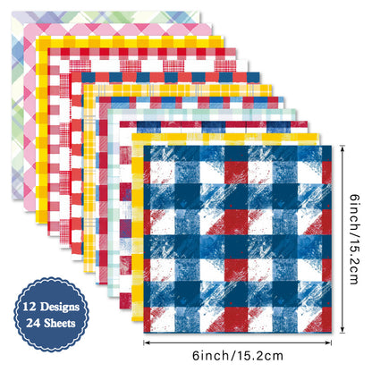 24PCS 6" Alacrity Scrapbook Paper & Cardstock