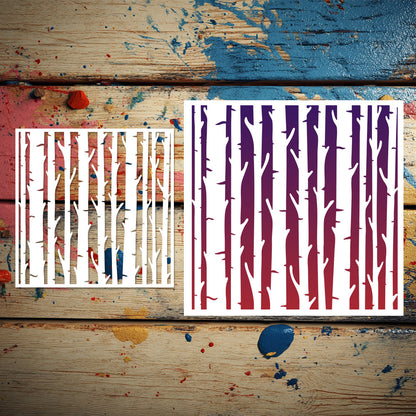Tree Trunk Pattern DIY Painting Hollow Stencil
