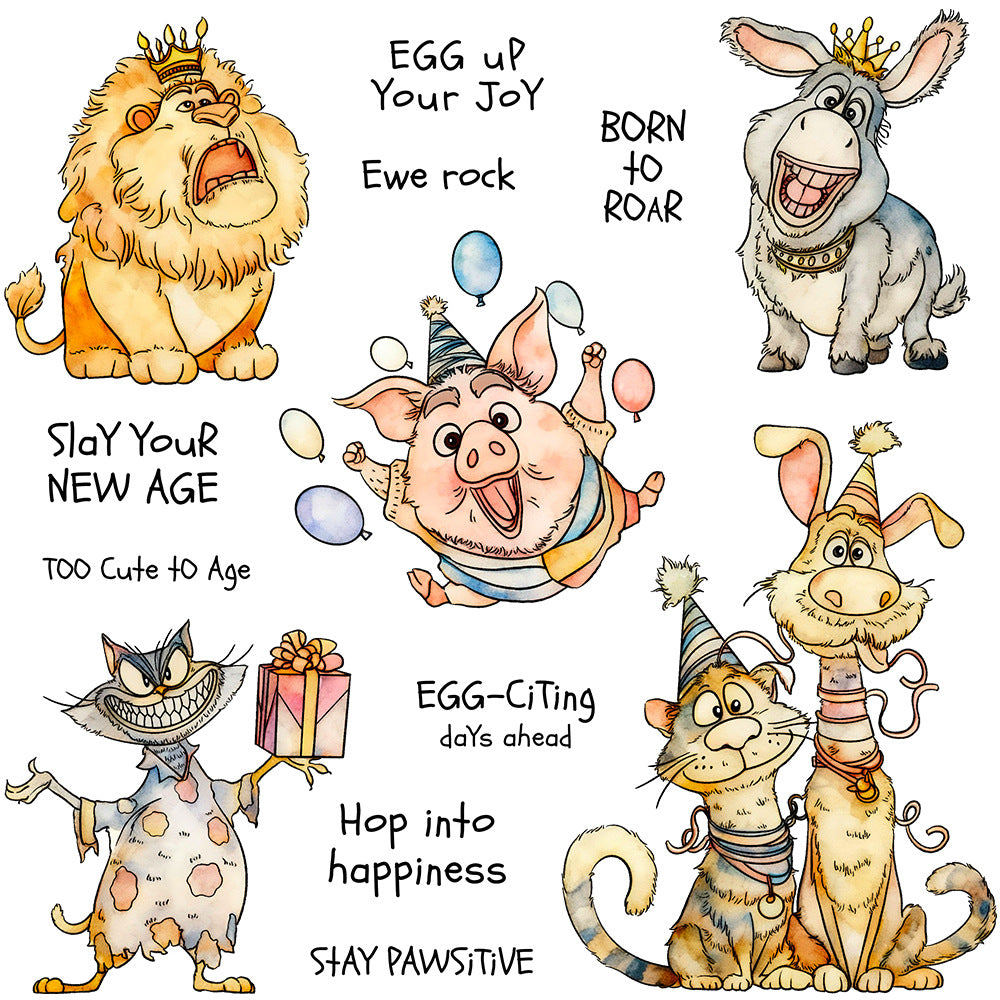 Birthday Animals Dies & Stamps Set