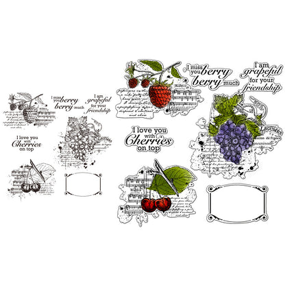 Fruits Dies & Stamps Set