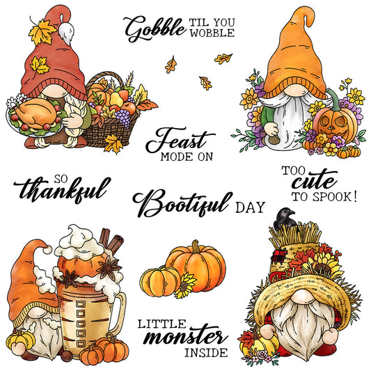 Autumn Gnome Dies & Stamps Set